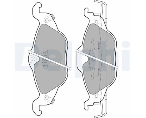 Brake Pad Set, disc brake LP1673 Delphi