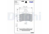 Brake Pad Set, disc brake LP1680 Delphi