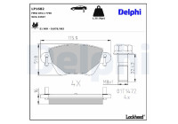 Brake Pad Set, disc brake LP1682 Delphi