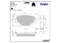 Brake Pad Set, disc brake LP1682 Delphi