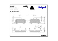 Brake Pad Set, disc brake LP1683 Delphi