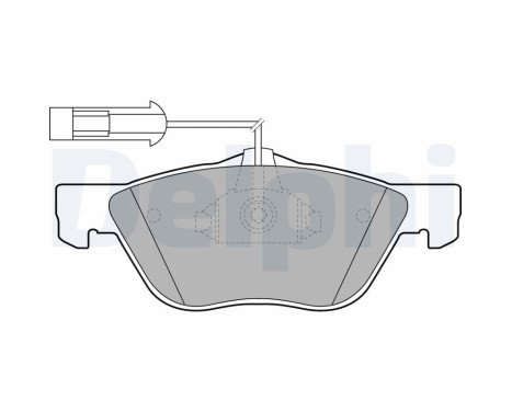 Brake pad set, disc brake LP1686 Delphi