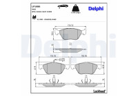 Brake pad set, disc brake LP1686 Delphi