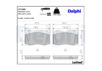 Brake Pad Set, disc brake LP1688 Delphi