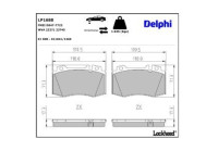 Brake Pad Set, disc brake LP1688 Delphi