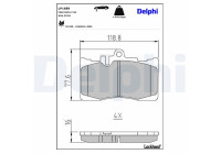 Brake Pad Set, disc brake LP1689 Delphi