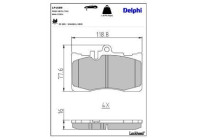 Brake Pad Set, disc brake LP1689 Delphi