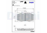 Brake Pad Set, disc brake LP1689 Delphi