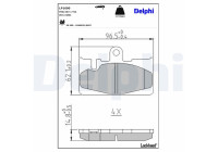 Brake Pad Set, disc brake LP1690 Delphi