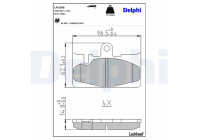 Brake Pad Set, disc brake LP1690 Delphi