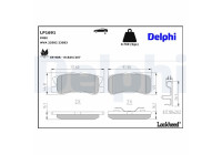 Brake Pad Set, disc brake LP1691 Delphi