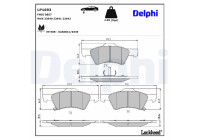 Brake Pad Set, disc brake LP1693 Delphi