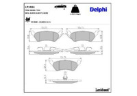 Brake Pad Set, disc brake LP1694 Delphi