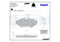 Brake pad set, disc brake LP1695LC Delphi