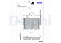 Brake Pad Set, disc brake LP1697 Delphi