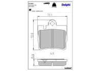 Brake Pad Set, disc brake LP1697 Delphi