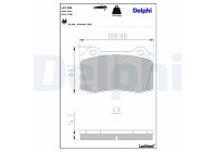 Brake Pad Set, disc brake LP1700 Delphi