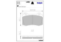 Brake Pad Set, disc brake LP1700 Delphi