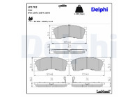 Brake Pad Set, disc brake LP1702 Delphi
