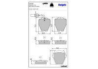 Brake Pad Set, disc brake LP1703 Delphi