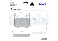 Brake Pad Set, disc brake LP1705 Delphi