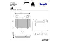 Brake Pad Set, disc brake LP1705 Delphi