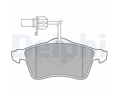 Brake Pad Set, disc brake LP1707 Delphi