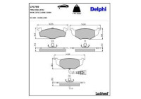 Brake Pad Set, disc brake LP1709 Delphi