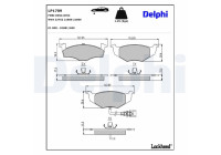 Brake Pad Set, disc brake LP1709 Delphi