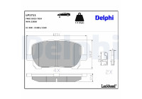 Brake Pad Set, disc brake LP1711 Delphi