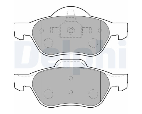 Brake Pad Set, disc brake LP1714 Delphi