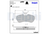 Brake Pad Set, disc brake LP1715 Delphi