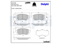 Brake Pad Set, disc brake LP1718 Delphi