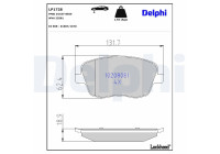 Brake pad set, disc brake LP1728 Delphi