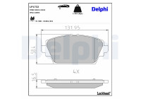 Brake Pad Set, disc brake LP1732 Delphi