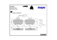 Brake Pad Set, disc brake LP1733 Delphi