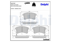 Brake Pad Set, disc brake LP1737 Delphi