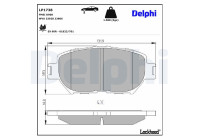 Brake Pad Set, disc brake LP1738 Delphi