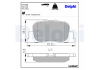 Brake pad set, disc brake LP1740 Delphi