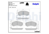 Brake Pad Set, disc brake LP1743 Delphi