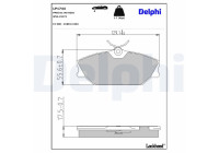 Brake Pad Set, disc brake LP1744 Delphi