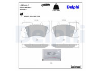 Brake pad set, disc brake LP1746LC Delphi
