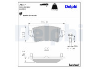 Brake Pad Set, disc brake LP1747 Delphi