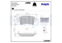 Brake pad set, disc brake LP1747LC Delphi