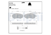 Brake Pad Set, disc brake LP1750 Delphi