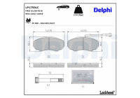 Brake pad set, disc brake LP1750LC Delphi