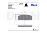 Brake Pad Set, disc brake LP1766 Delphi