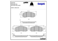 Brake Pad Set, disc brake LP1772 Delphi