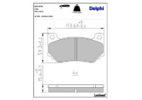 Brake pad set, disc brake LP1774 Delphi