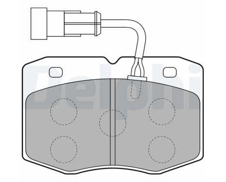 Brake pad set, disc brake LP1776 Delphi